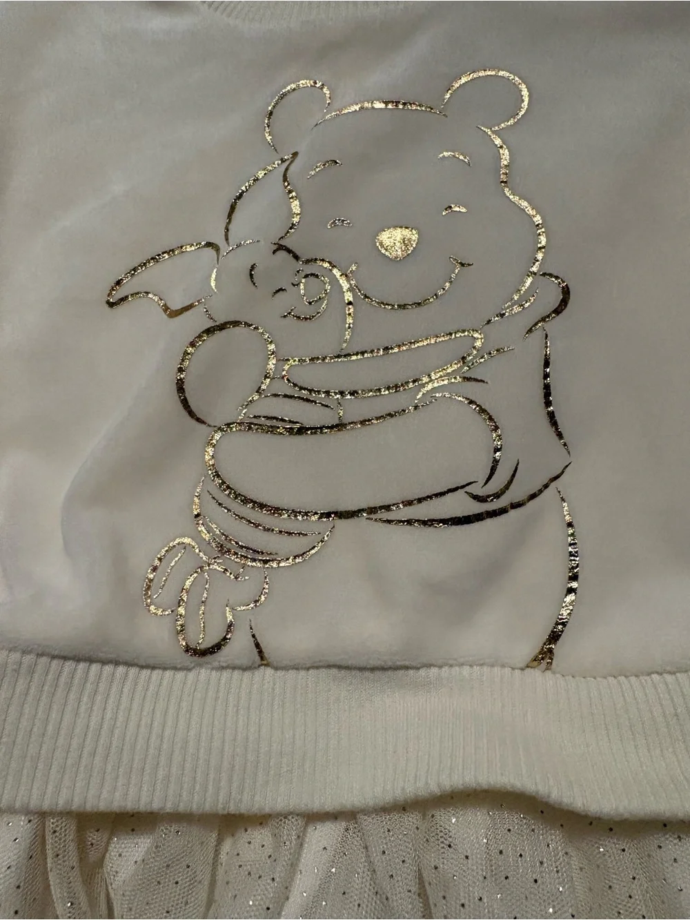 Disney Cream Winnie the Pooh Tulle-Hem outfit